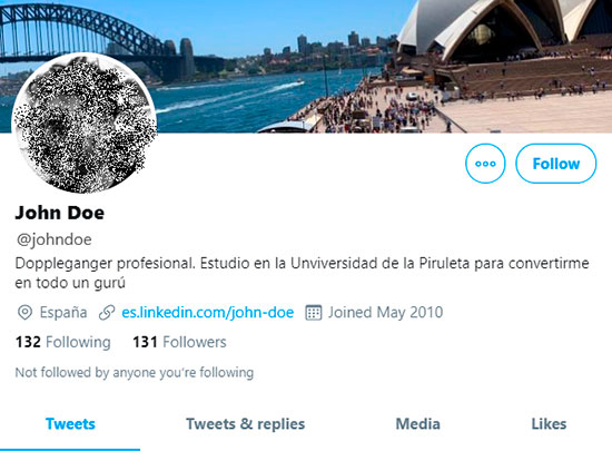 Perfil en Twitter