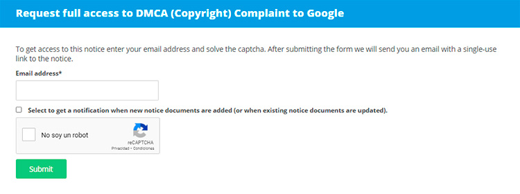 Complain to Google